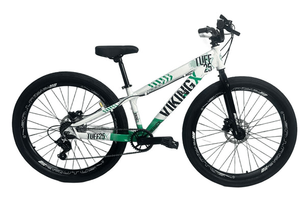 BICICLETA 26 VIKING-X DIRT TUFF X-25 - BRANCO/VERDE