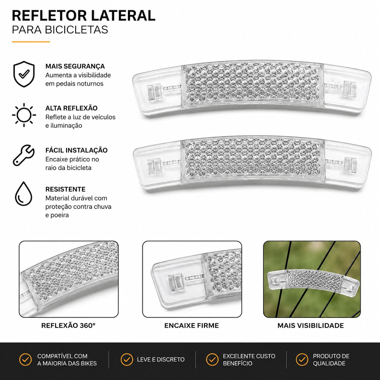 REFLETOR DE RODA TRANSPARENTE  PAR