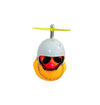 BUZINA SILICONE PATO COM CAPACETE BRANCO ESTRELA