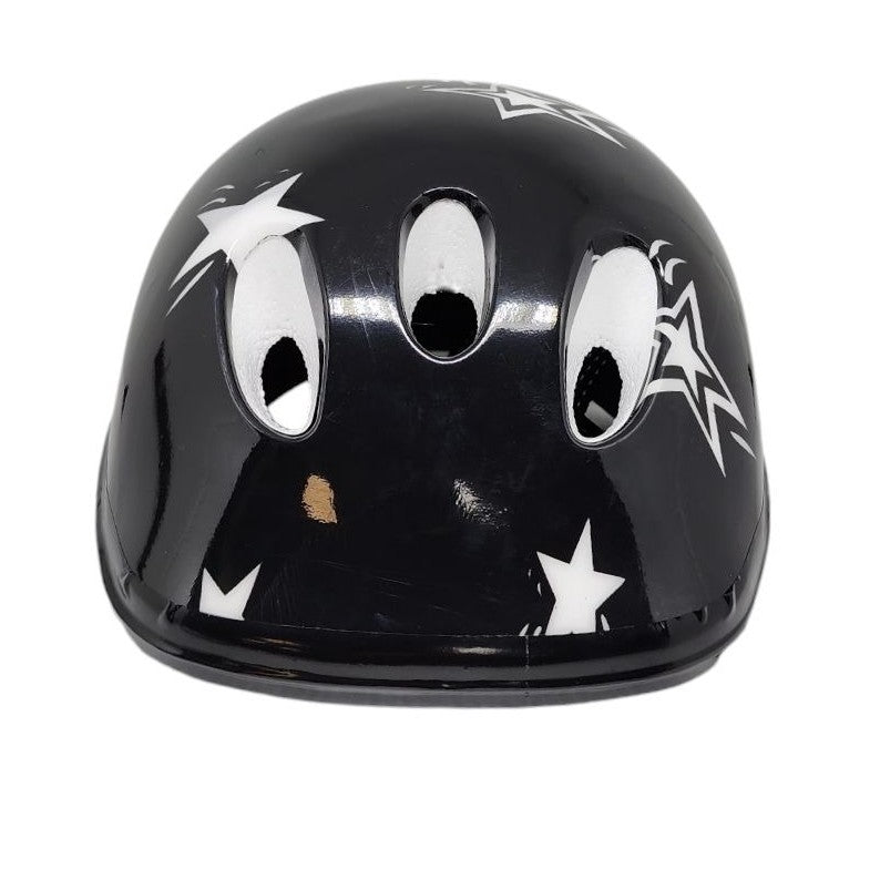 KIT SEGURANÇA INFANTIL BASIC CAPACETE+ JOELHEIRA+COTOVELEIRA PRETO