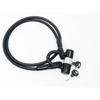 CADEADO TRAVA TIPO U ELLEVEN C/ CABO EMBOR. FLEX 12MMX1,5M - PRETO
