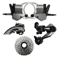 GRUPO VELOFORCE 24V C/ CÂMBIOS, ALAVANCA E CASSETE 12/32D - PRETO/PRATA