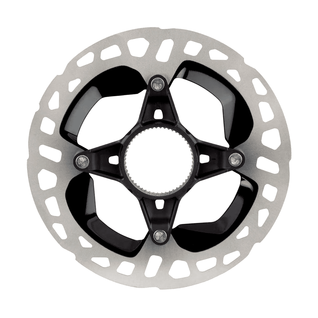 ROTOR DE FREIO A DISCO SHIMANO C. LOCK INT . XTR/DURA ACE MT900 ICE TECH FREEZA - PRETO/PRATA - 140mm