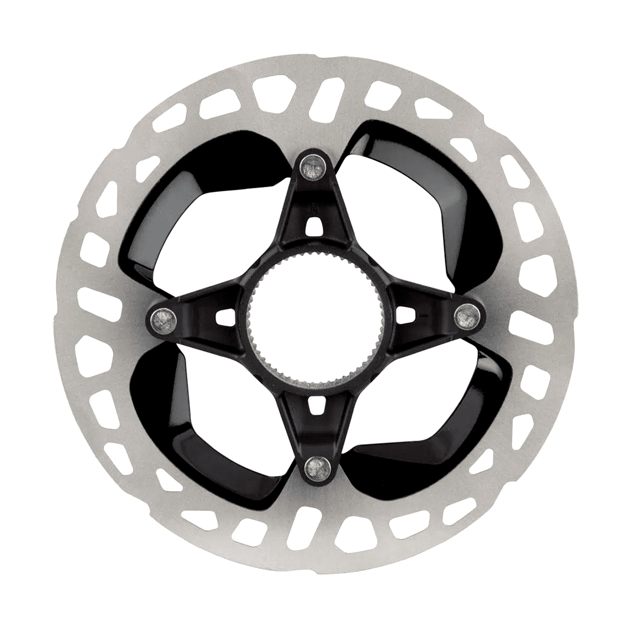 ROTOR DE FREIO A DISCO SHIMANO C. LOCK INT . XTR/DURA ACE MT900 ICE TECH FREEZA - PRETO/PRATA - 140mm