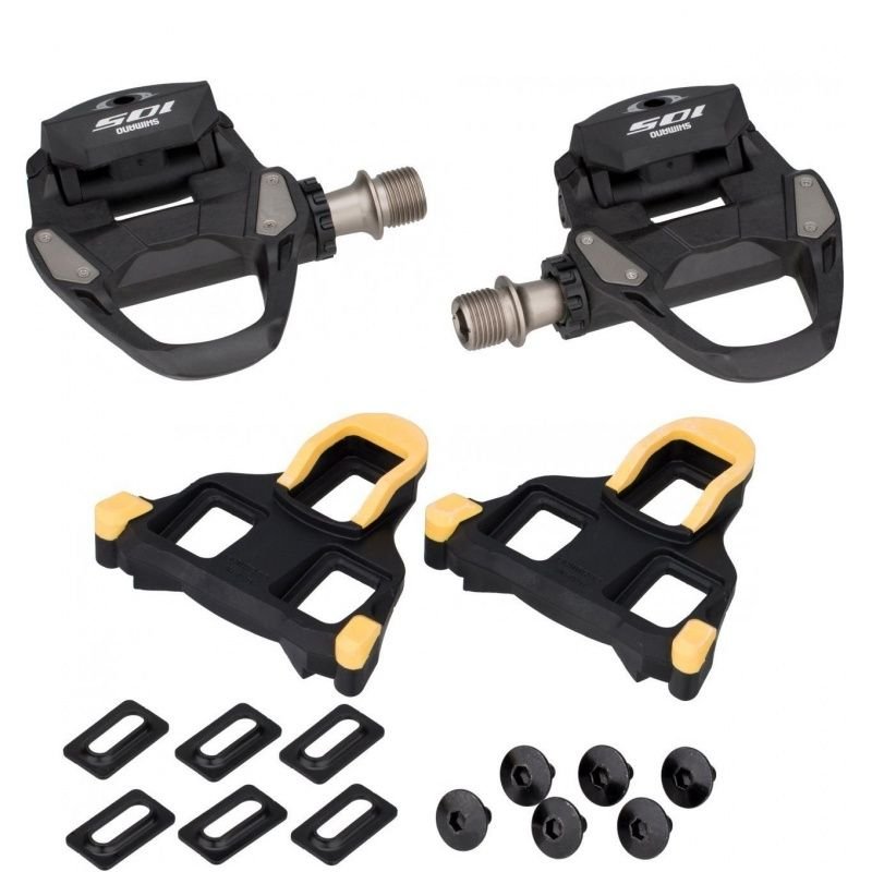 PEDAL CLIP SHIMANO SPEED 105 R7000 CARBON COM TACOS - PRETO