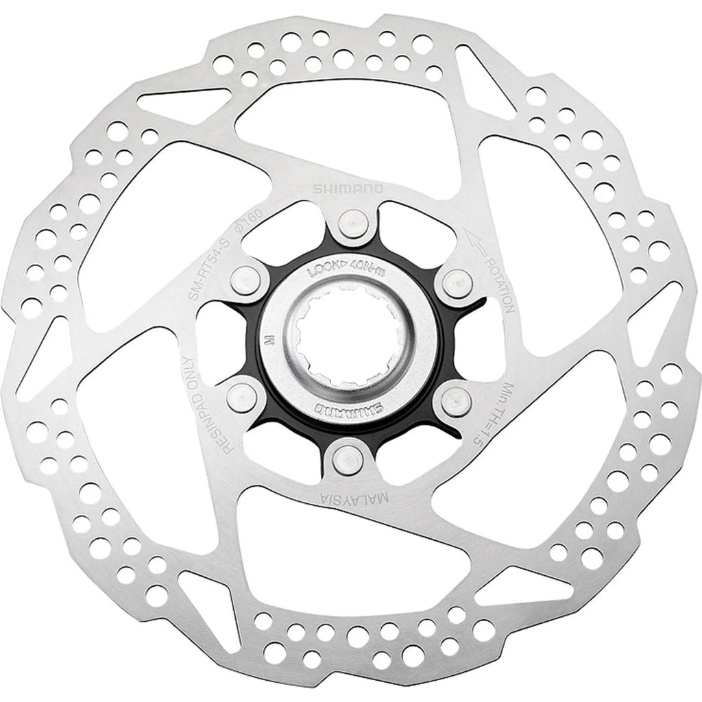 ROTOR DE FREIO A DISCO SHIMANO C. LOCK  EXT RT54 160mm