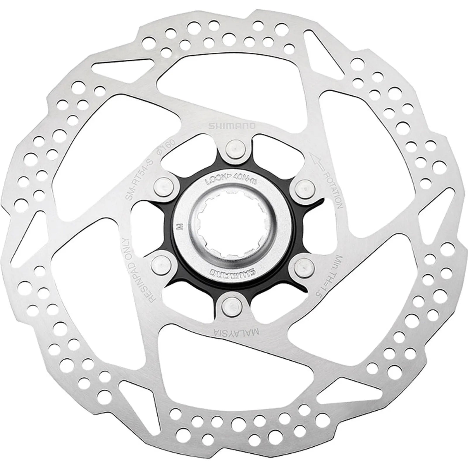 ROTOR DE FREIO A DISCO SHIMANO C. LOCK  EXT RT54 160mm