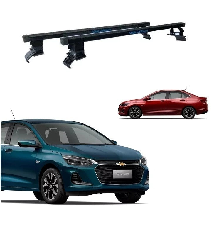 RACK DE TETO LONG LIFE LIGHT P/ ONIX HATCH E PLUS ( 2020 EM DIANTE) 4 PORTAS (5041) - PRETO