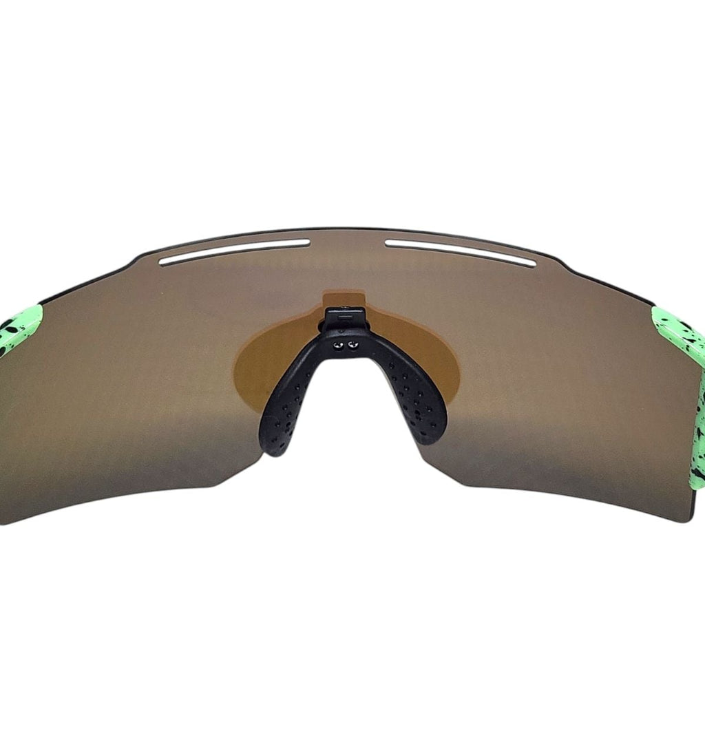 Oculos Ciclismo Xq550 Lente Policarbonato Colors Uv400 Verde Agua