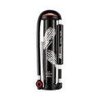 BOMBA ROCKBROS PREMIUM C/ MANÔMETRO INTERNO E MANGUEIRA MULTI VALVULA (220PSI) - PRETO/VERMELHO