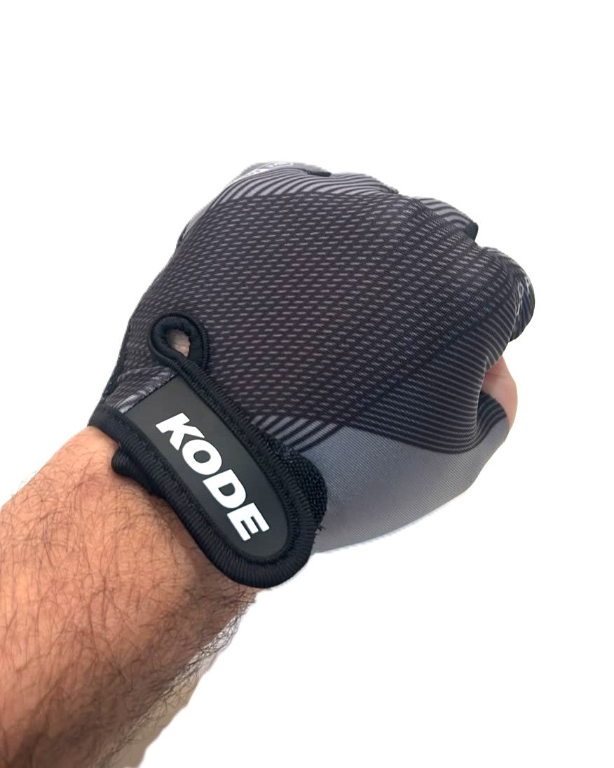 Luva Aberta Kode For Racing Preto/Cinza - G