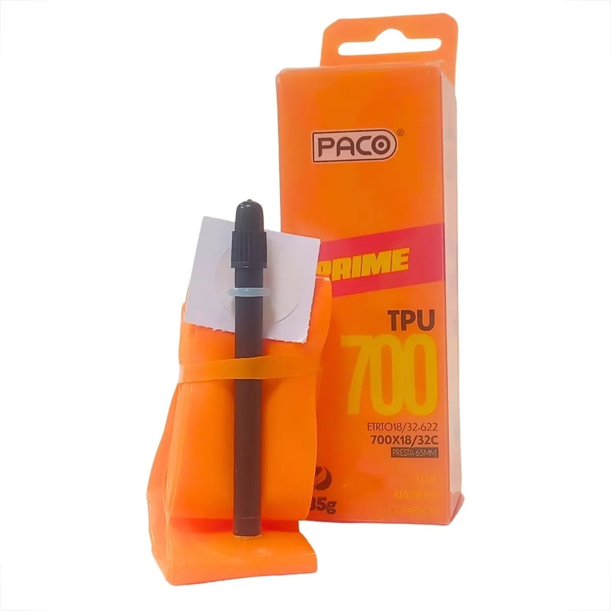 CÂMARA DE AR 700X25/28 SPEED TPU VÁLVULA PRESTA 65MM BICO FINO