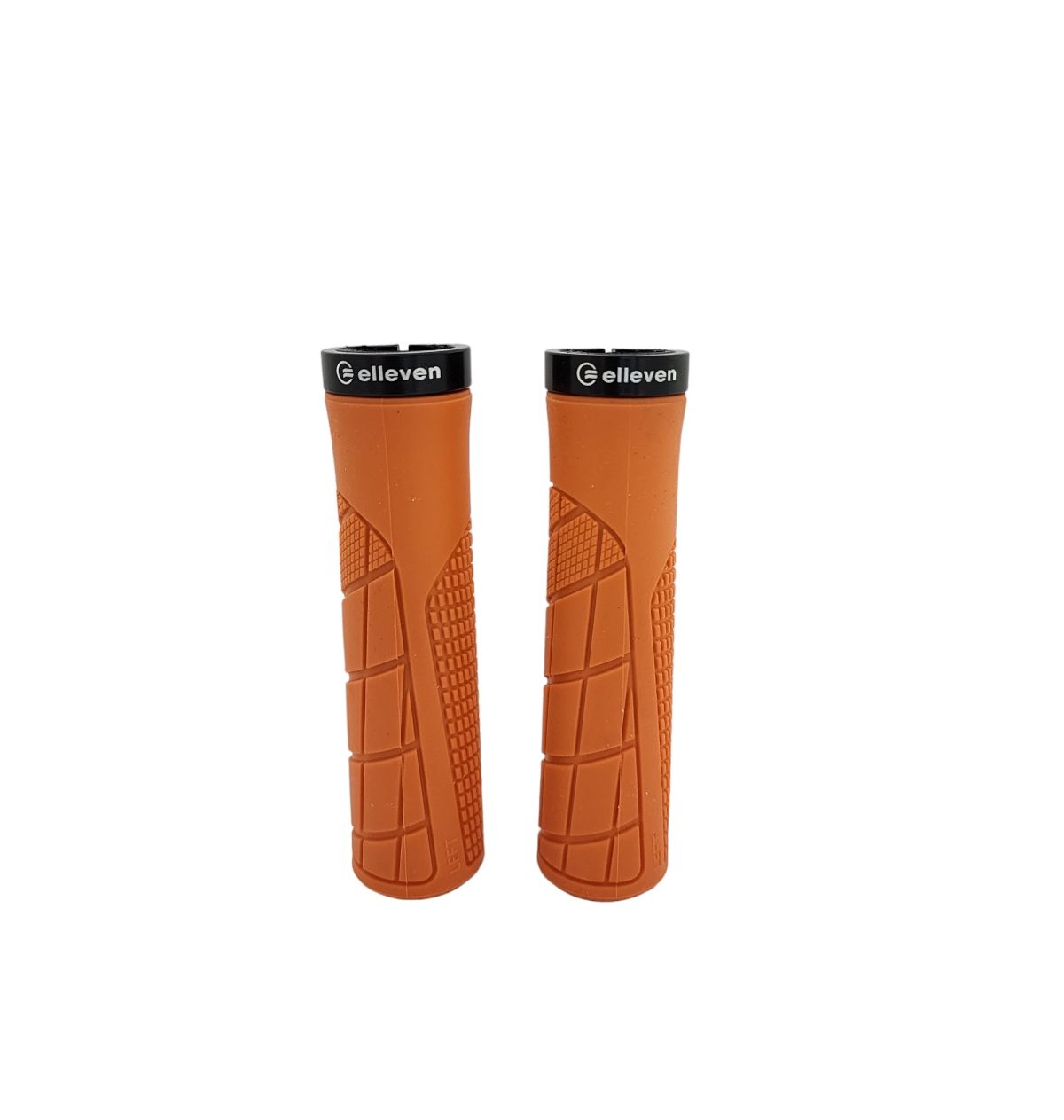 MANOPLA ELLEVEN MTB CITY 130MM EMBORRACHADA C/ TRAVA LARANJA