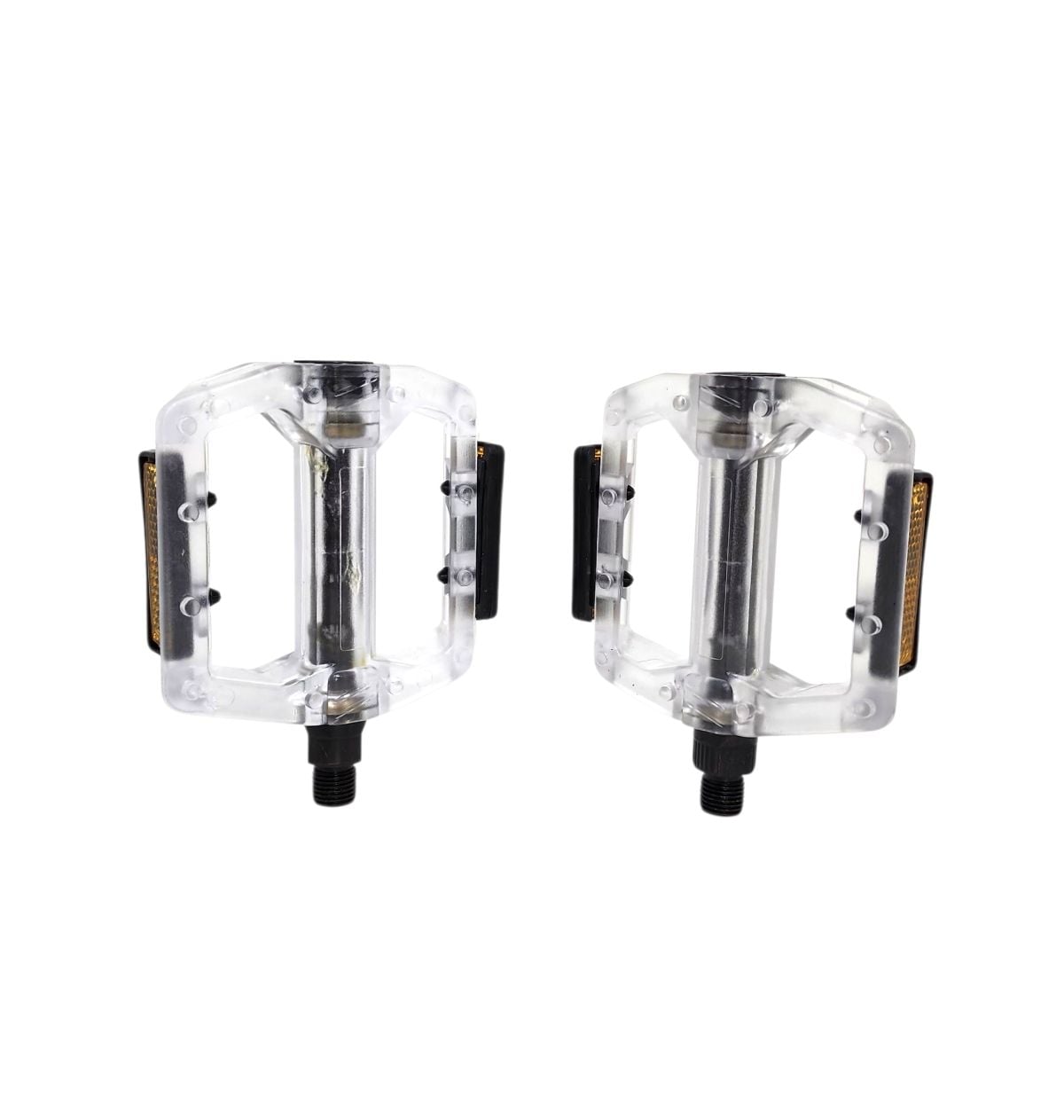 PEDAL 1/2 VELOFORCE ESFERADO ACRÍLICO COM REFLETOR TRANSPARENTE