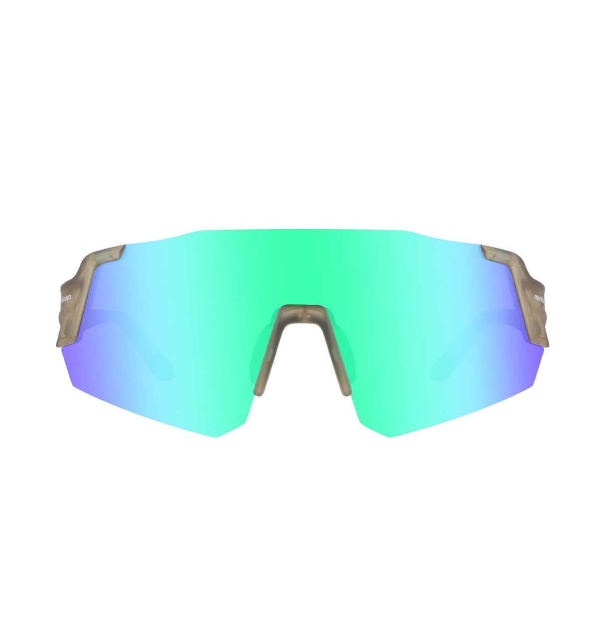 Óculos Ciclismo Elleven El647 Lente Policarbonato Uv400 Verde/Bege
