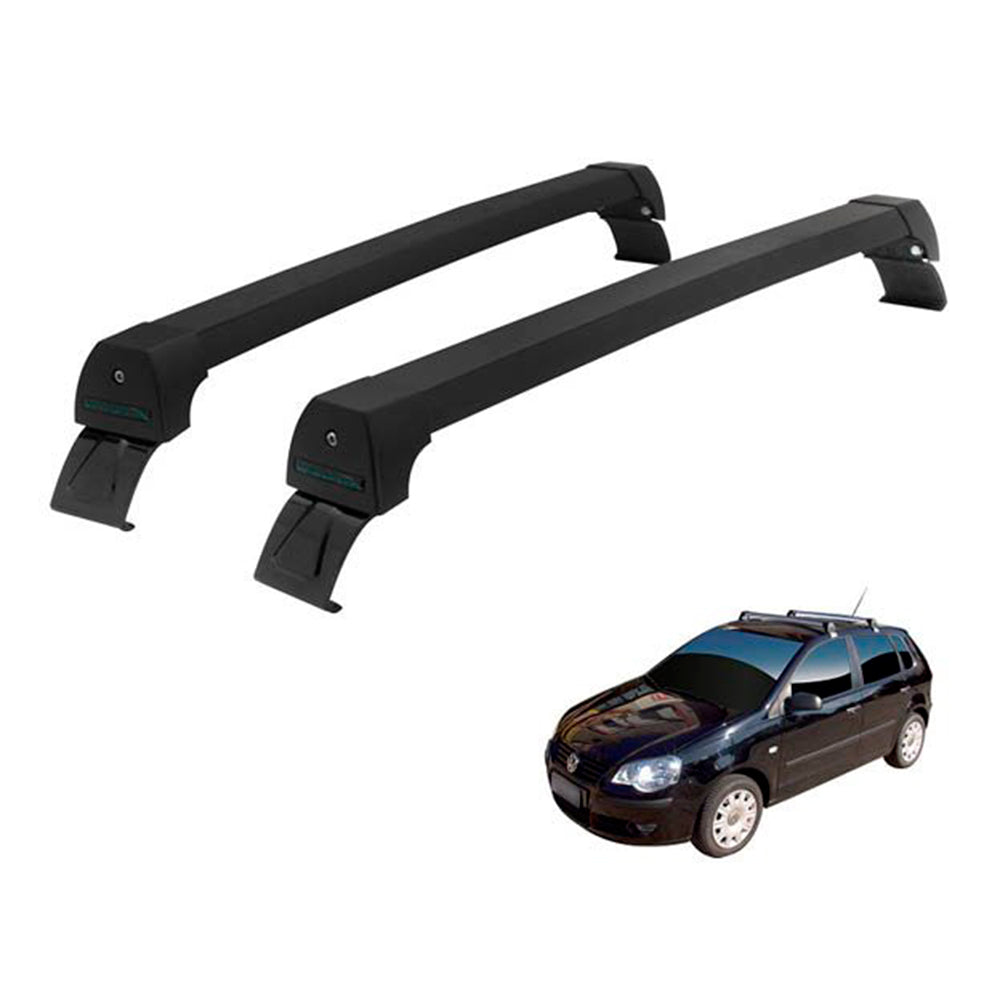 RACK LONG LIFE SPORT ALUM. P/ VW POLO HATCH 2003-2017 (PPHS) - PRETO