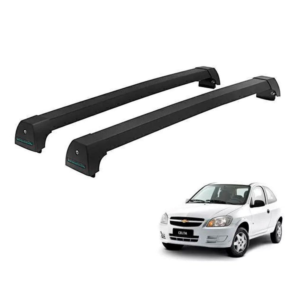 RACK LONG LIFE SPORT ALUM. PRETO P/ CHEVROLET CELTA - 2/4 PORTAS (PCs) - PRETO