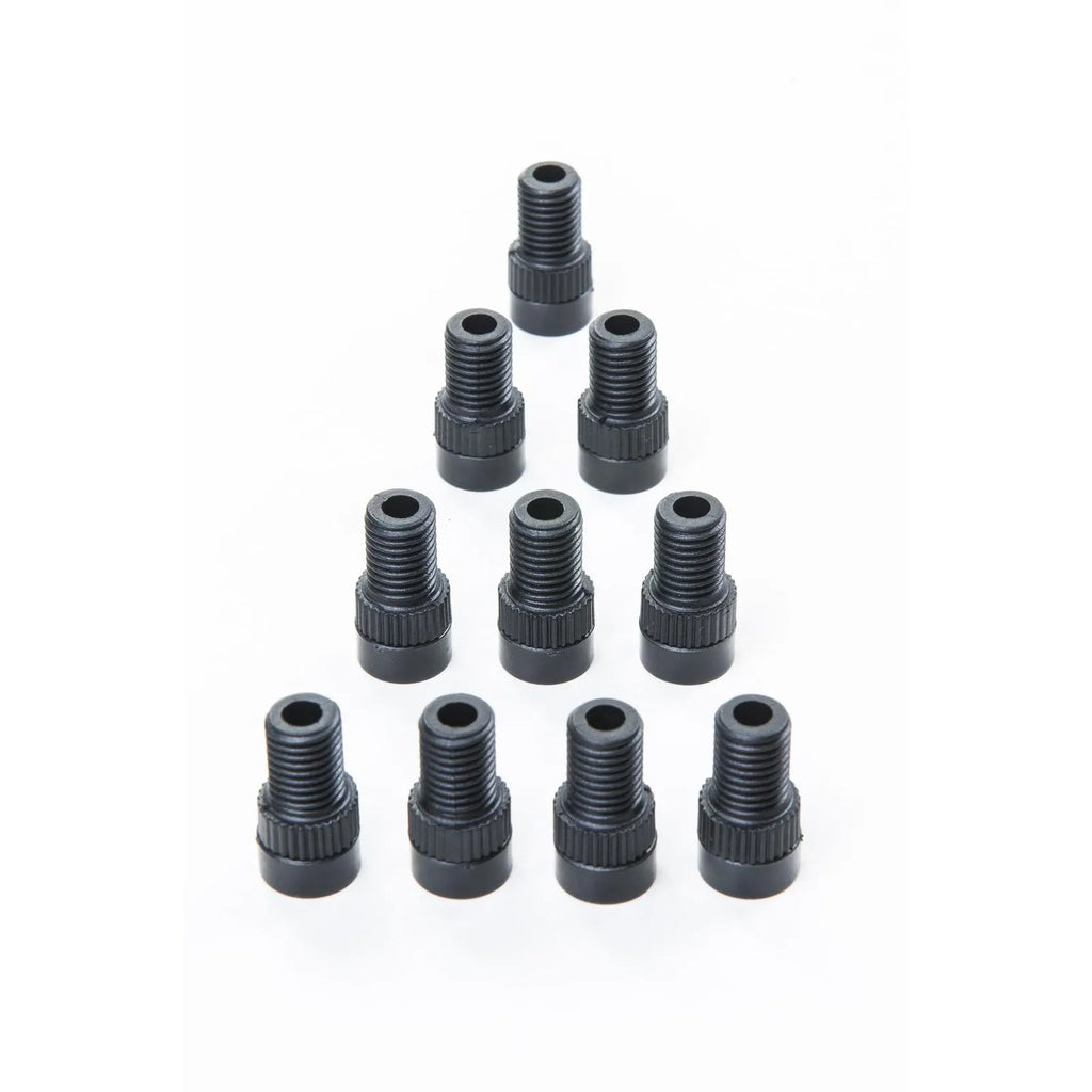 ADAPTADOR DE VÁLVULA NYLON PRESTA P/ BUTYL/SCHRADER/AMERICANA - PRETO