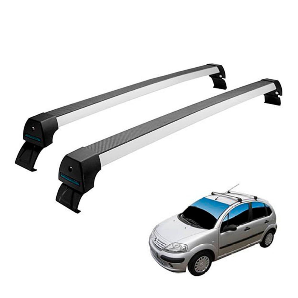 RACK LONG LIFE SPORT ALUM. PRATA P/ CITROEN C3 - ATE 2012 (AC3) - PRATA