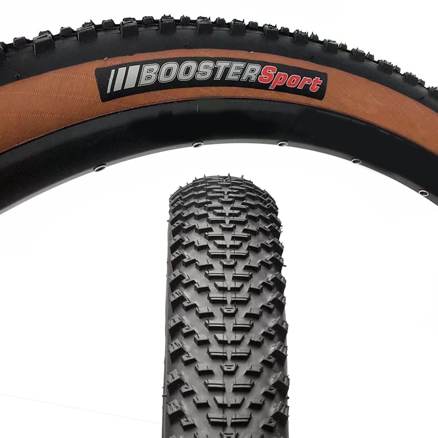 Pneu 29x2.20 Kenda K1227 Booster Sport 60tpi Cafe Skin (aramida) - Preto/Marrom