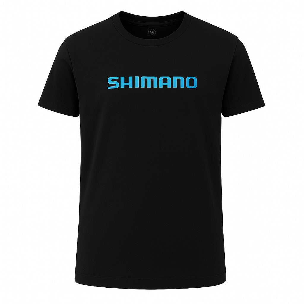 CAMISETA CASUAL SHIMANO PRETA LOGO AZUL TAM - G