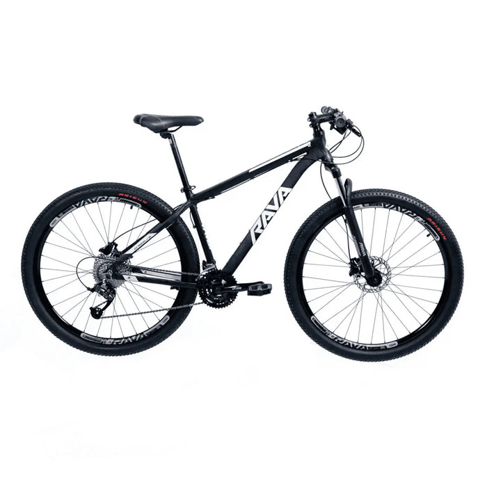 BICICLETA 29 RAVA PRESSURE 27V X-TIME C/ FREIO HIDRÁULICO - PRETO/BRANCO / (L - 19)