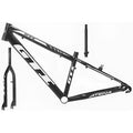 QUADRO 26 GARFO MTB GTI THOR ALUMÍNIO PRETO C/ CANOTE E ABRAÇADEIRA