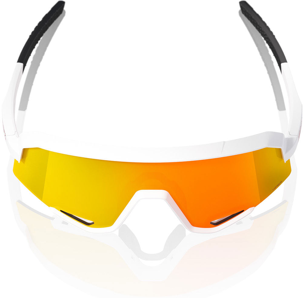 OCULOS 100% SLENDALE - MATTE WHITE - HIPER RED MULTILAYER MIRROR
