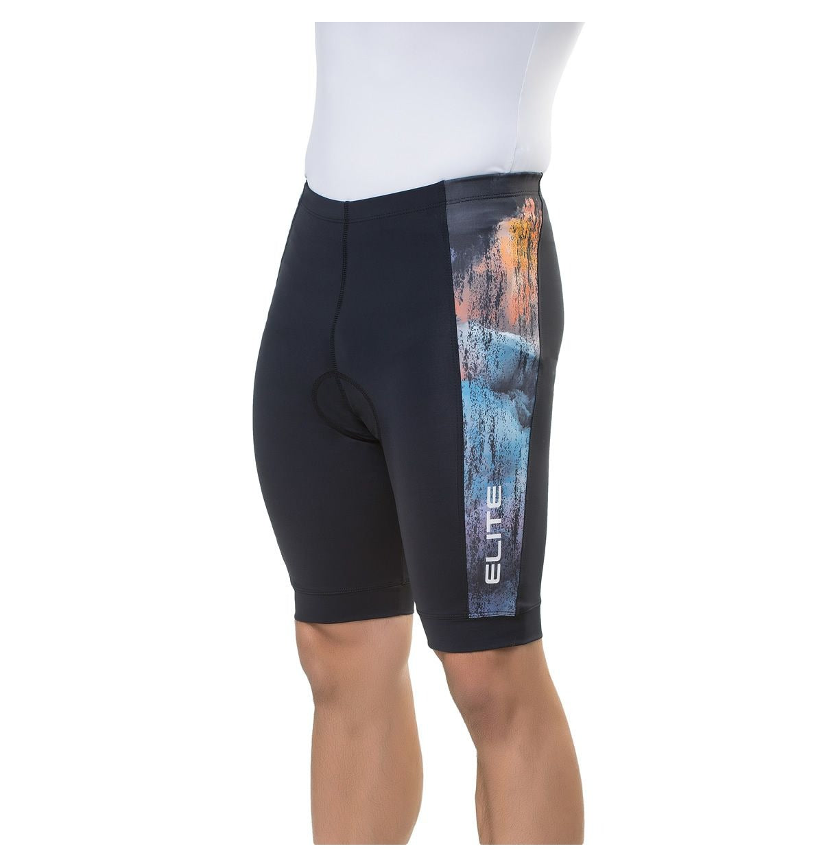 Bermuda ELITE Esporte Masc P/ Ciclista UV PROT/FULLMAXX M PRETO/COLORIDO