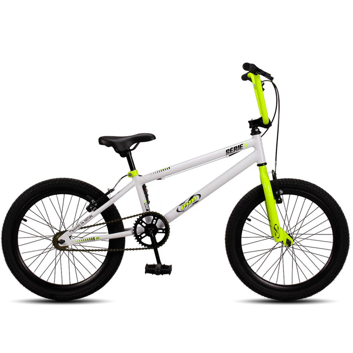 BICICLETA 20 PRO-X SERIE 5 CROSS FREESTYLE 2024 - BRANCO/AMARELO
