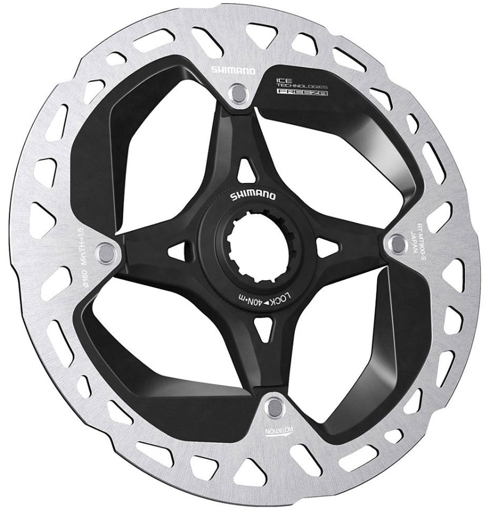ROTOR DE FREIO A DISCO SHIMANO C. LOCK INT . XTR/DURA ACE MT900 ICE TECH FREEZA - PRETO/PRATA - 140mm