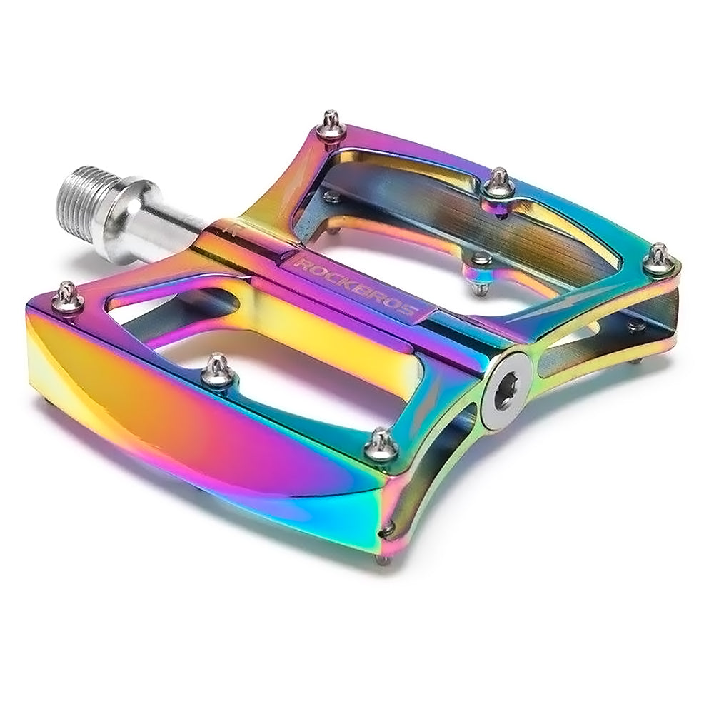 PEDAL 9/16 ROCKBROS ALUMÍNIO PLATAFORMA ROLAMENTADO - MULTICOLOR
