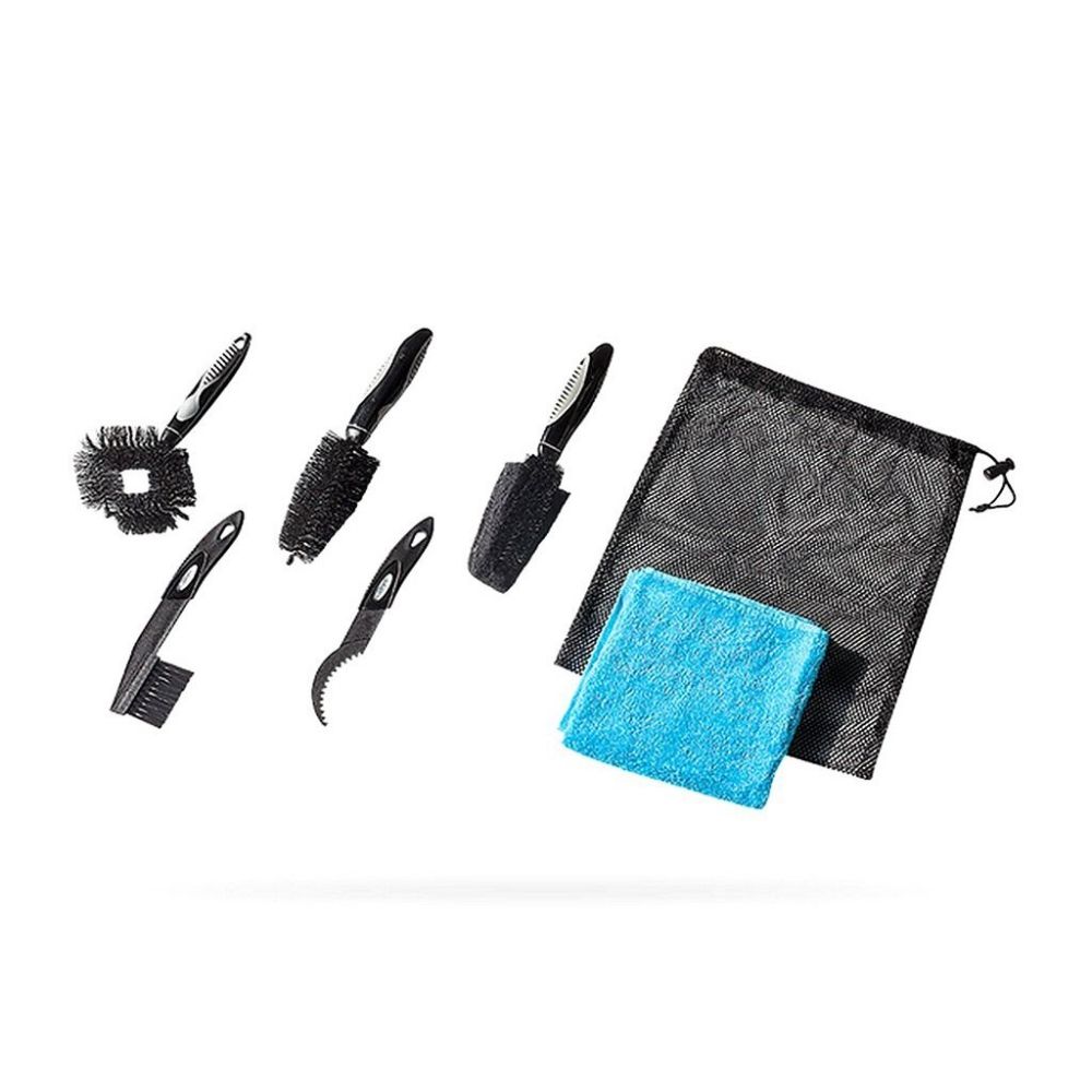 KIT 5 ESCOVAS SHIMANO PRO + TOALHA P/ LIMPEZA (PRTL0055) - AZUL