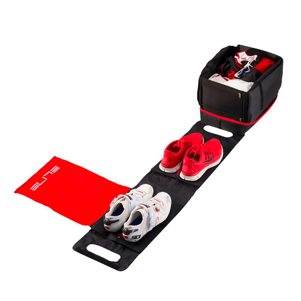 MOCHILA CICLISMO ELITE TRI BOX TRIATHLON MULTIFUNCIONAL - GRAFITE/VERMELHO