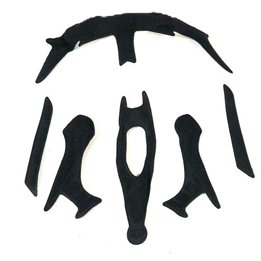 JOGO DE ESPUMAS PARA FORRO DE CAPACETE FOX FLUX ORIGINAL - PRETO S/M