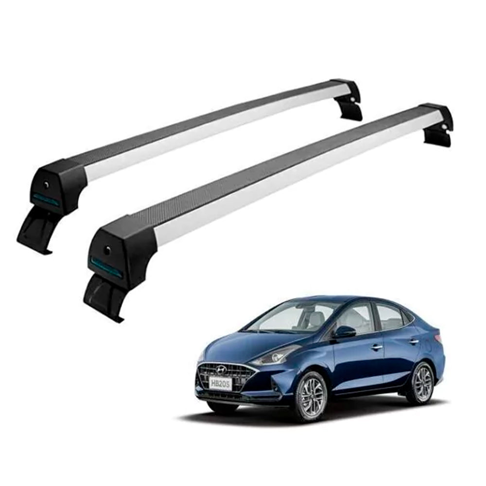 RACK LONG LIFE SPORT ALUM. PRATA P/ HYUNDAI HB20 SEDAN - 2020 EM DIANTE (AHB20N) - PRATA
