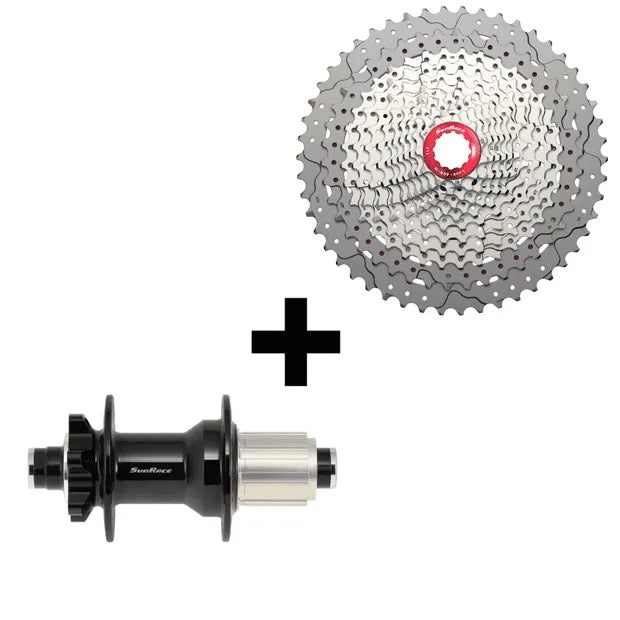 KIT CUBO 32F MX92 142X12MM + CASSETE 12V 10/50D SUN RACE - PRETO