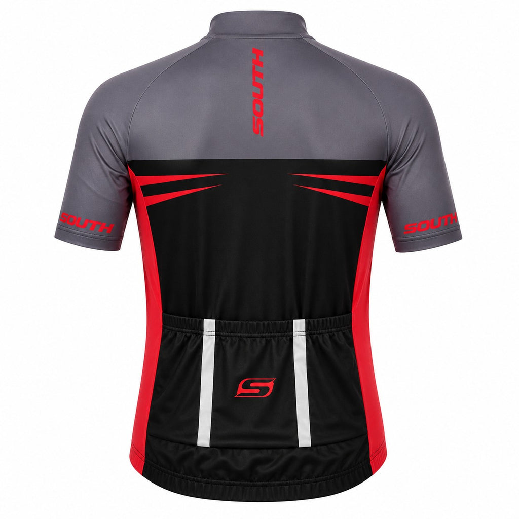 Camisa Ciclismo Refactor South Preto/Cinza/Vermelho