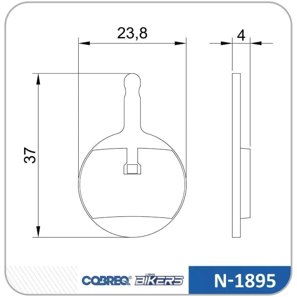 Pastilha de Cerâmica Cobreq N-1895 Para Freios Avid BB5