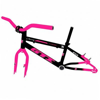 QUADRO 16 E GARFO GTI EM AÇO PRETO / ROSA COM GUIDÃO