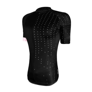 CAMISA FEMININA BARBEDO RAGLAN SENA BOLINHAS PRETO/ROSA  - P