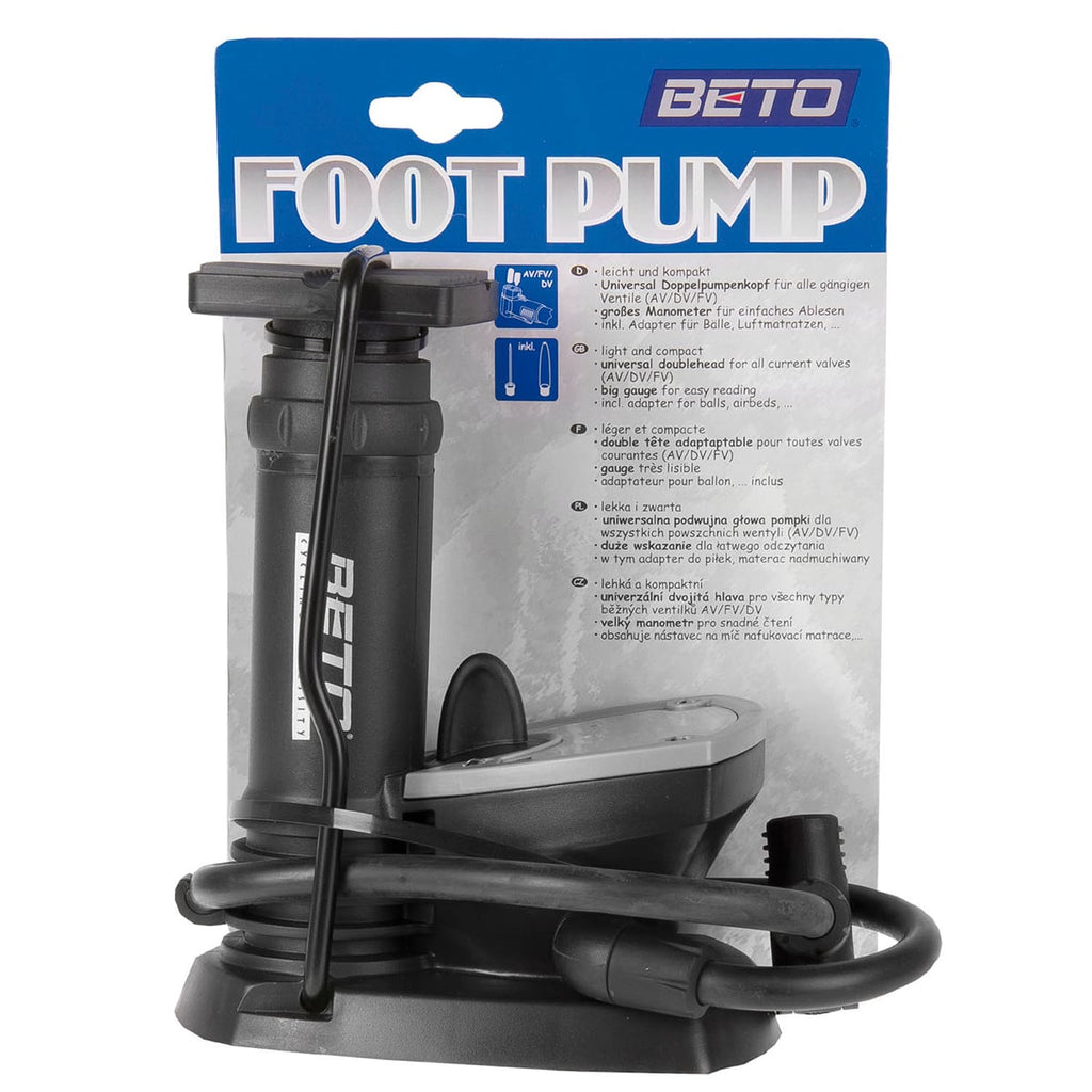 BOMBA DE PÉ BETO FLEXÍVEL COM MANÔMETRO 100PSI