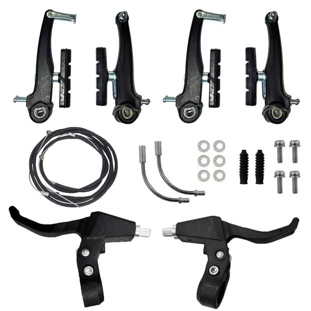 FREIO V-BRAKE/MANETE, NYLON, YD-V09, PAR PRETO