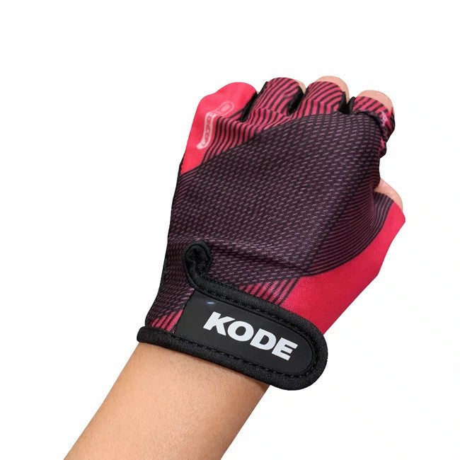 Luva Aberta Kode For Racing Preto/Pink - M