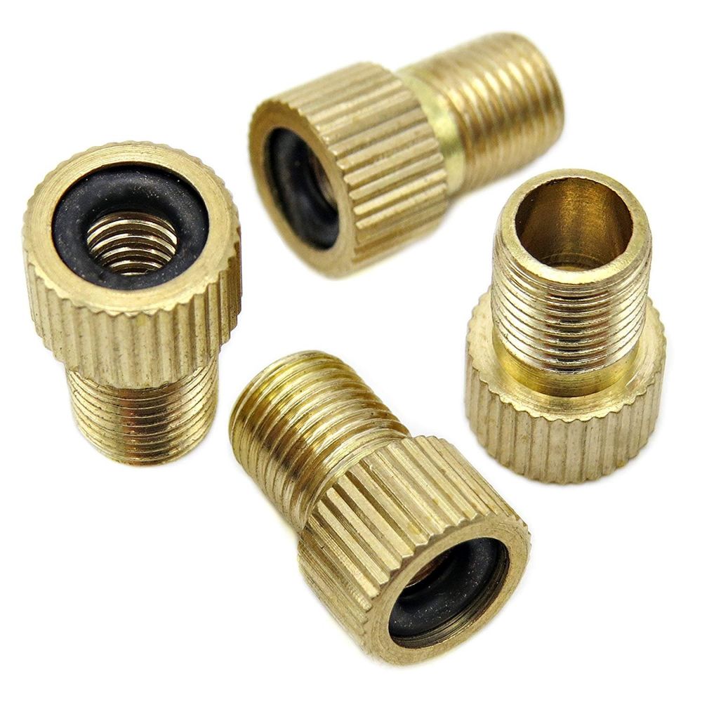 ADAPTADOR DE VÁLVULA NYLON PRESTA P/ BUTYL/SCHRADER/AMERICANA - BRONZE