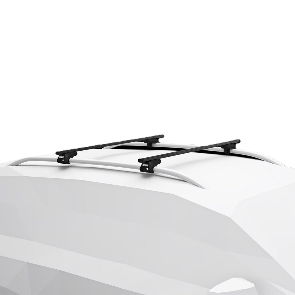 BARRA THULE SQUAREBAR EVO 118CM (7122) 2 UNIDADES - 118cm  Jeep Compass – Modelos de 2017 a 2025. Volvo XC60 – Modelos d