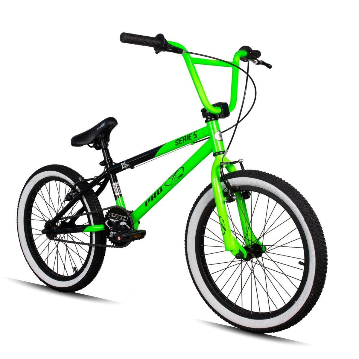 BICICLETA ARO 20 AÇO BMX SERIE 5 LIMITED VERDE NEON/PRETO