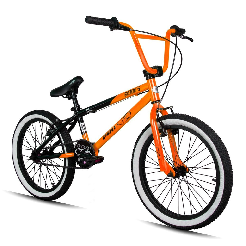 BICICLETA ARO 20 AÇO BMX SERIE 5 LIMITED LARANJA NEON/PRETO