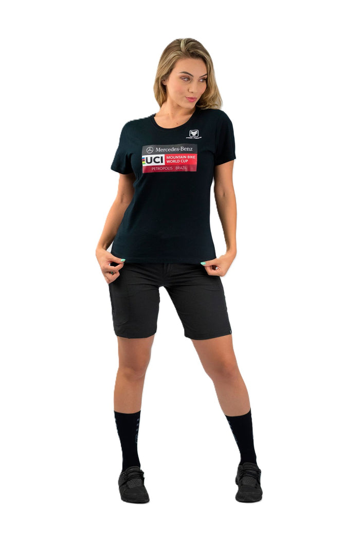 Camisa Feminina Mtb World Cup Uci - PRETO / M