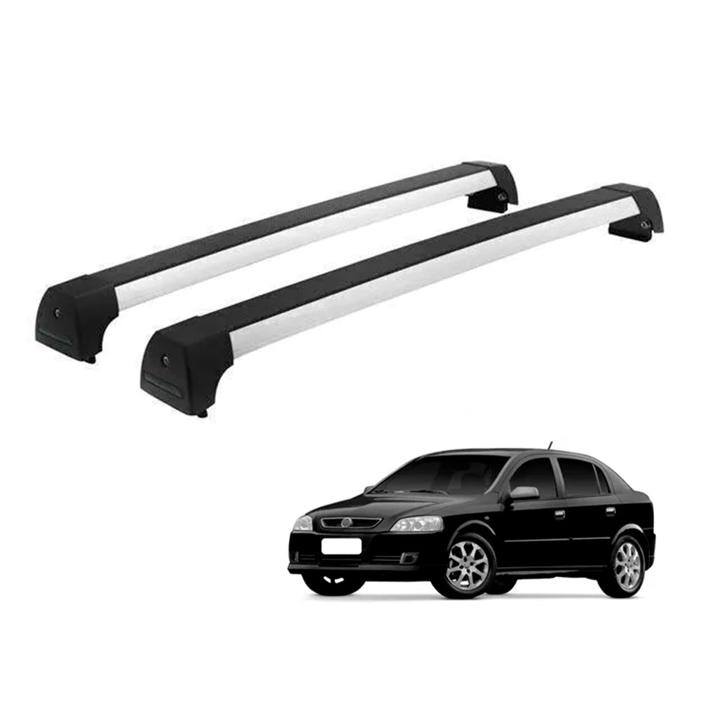 RACK LONG LIFE SPORT ALUM. PRATA P/ CHEVROLET ASTRA SEDAN - A PARTIR DE 1999 (AAst)